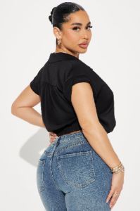 Something Light Shirt - Black sold by Fashion Nova