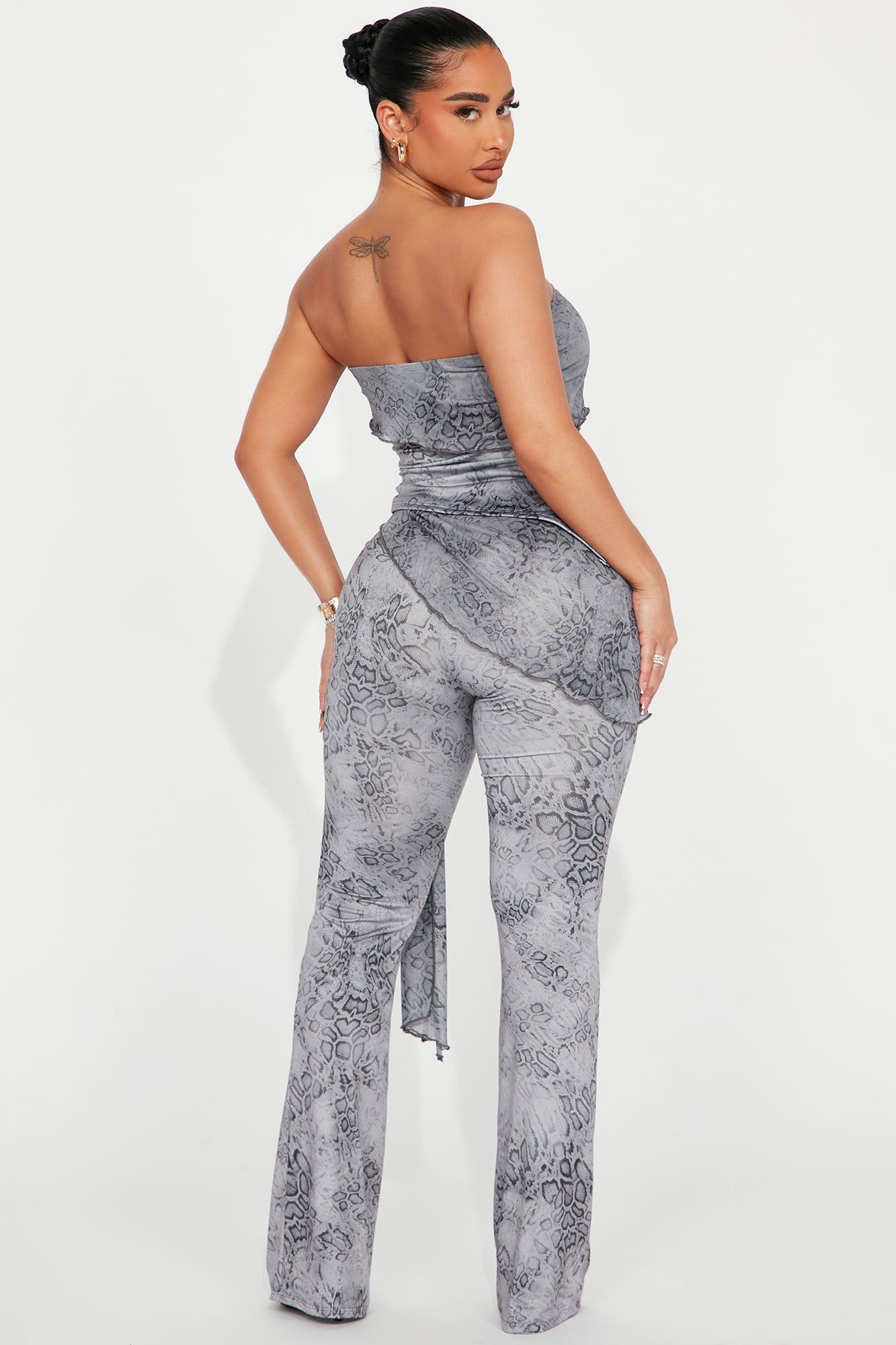 True Moment Mesh Pant Set - Grey sold by Fashion Nova product image thumbnail 3
