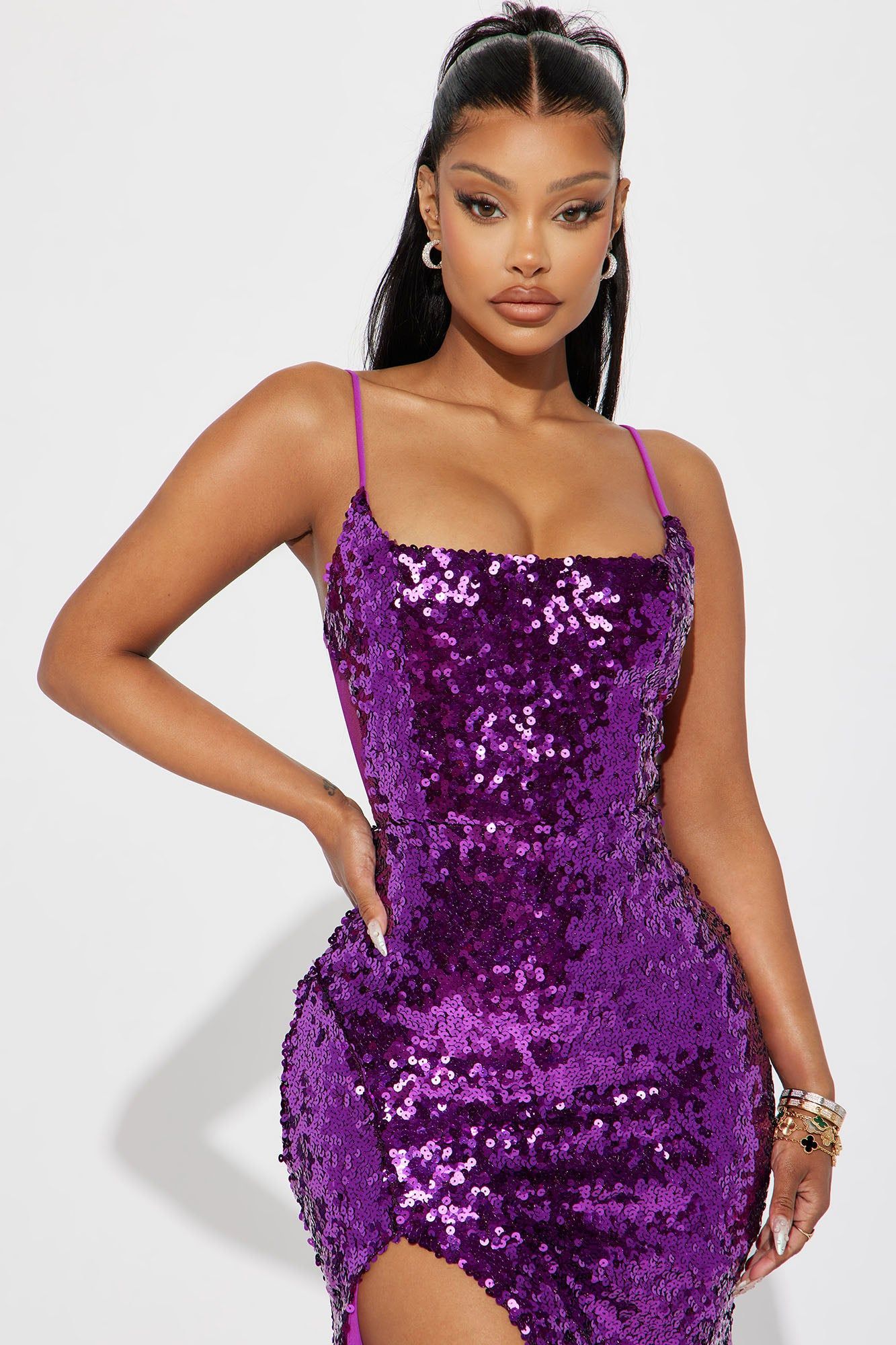 Veronica Sequin Gown - Purple sold by Fashion Nova product image thumbnail 2