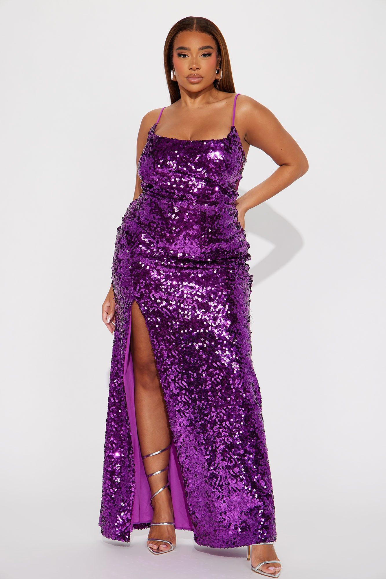 Veronica Sequin Gown - Purple sold by Fashion Nova product image thumbnail 4