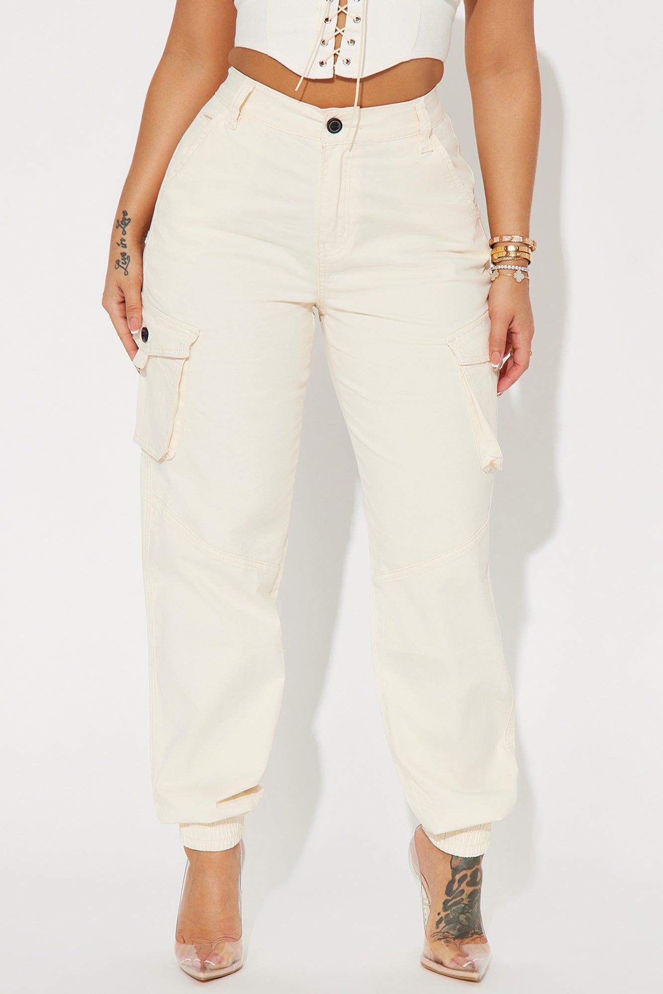 Can't Handle Me Cargo Jogger - Ivory sold by Fashion Nova product image thumbnail 2