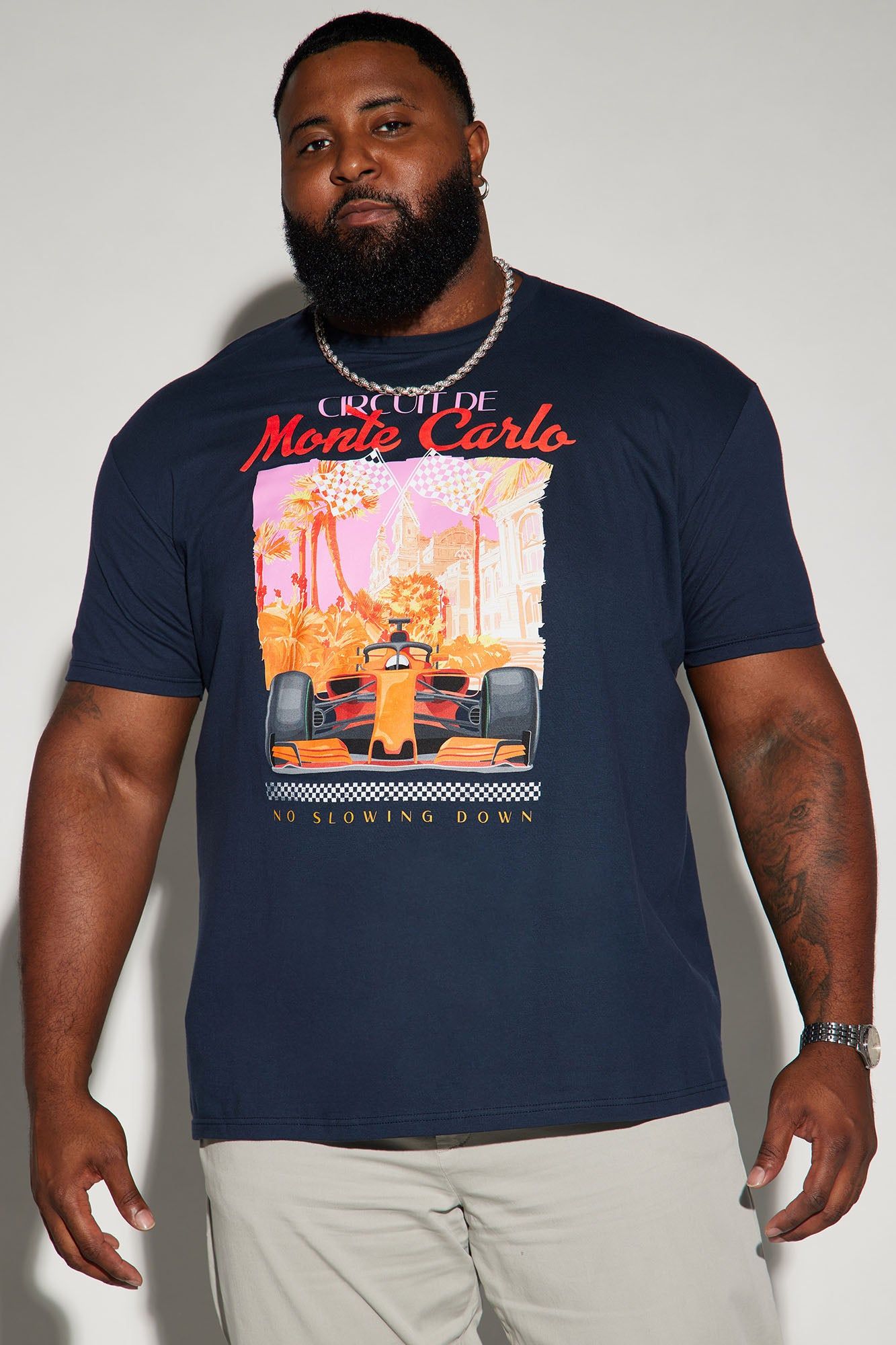 No Slowing Down Short Sleeve Tee - Navy sold by Fashion Nova product image thumbnail 4
