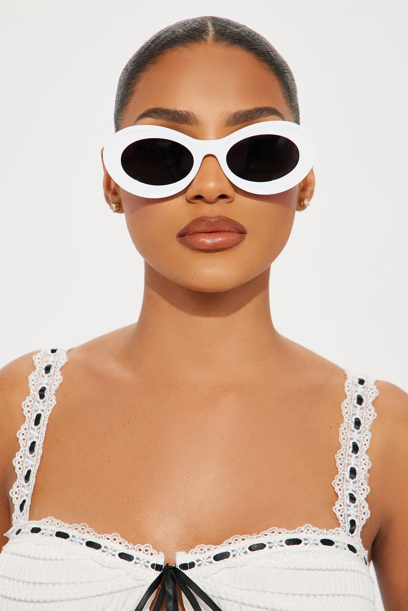 Reading The Room Sunglasses - White sold by Fashion Nova product image thumbnail 2