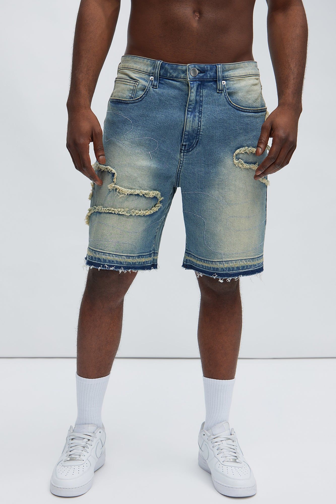 Lonely Road Relaxed Denim Shorts - Medium Wash sold by Fashion Nova product image thumbnail 3