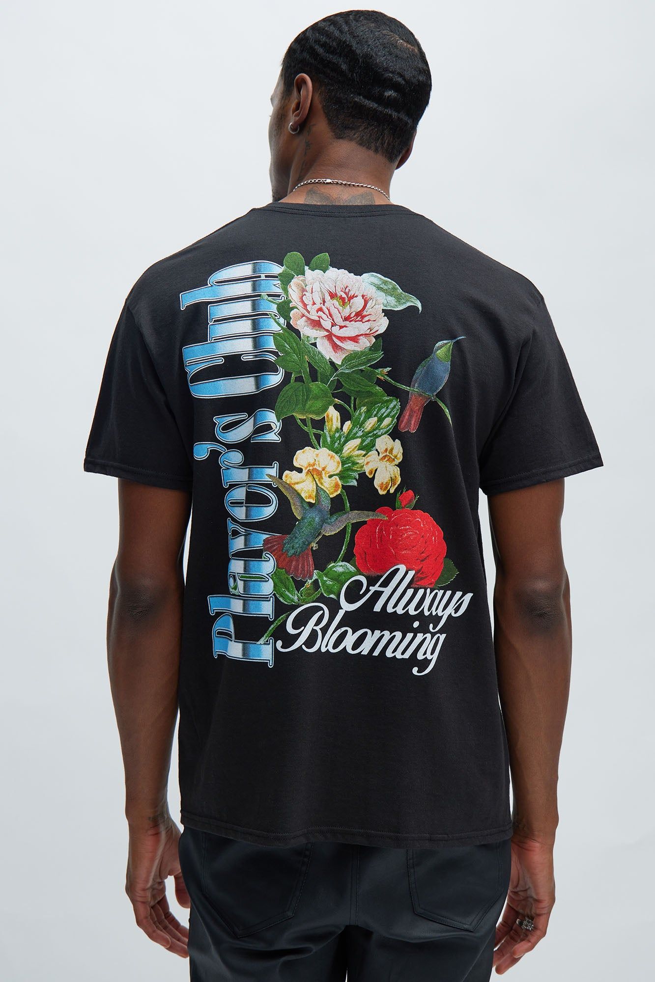 Players Club Always Blooming Short Sleeve Tee - Black sold by Fashion Nova product image thumbnail 3