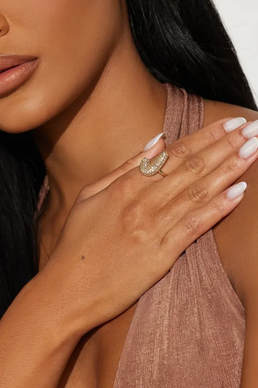 Bubble Initial J Ring - Gold sold by Fashion Nova