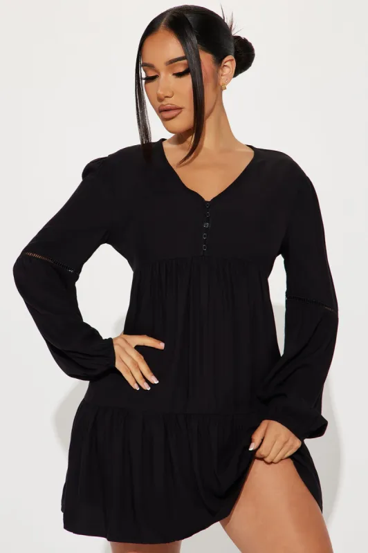 Alice Babydoll Mini Dress - Black sold by Fashion Nova