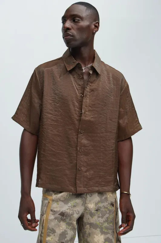 Prado Short Sleeve Shirt - Brown sold by Fashion Nova