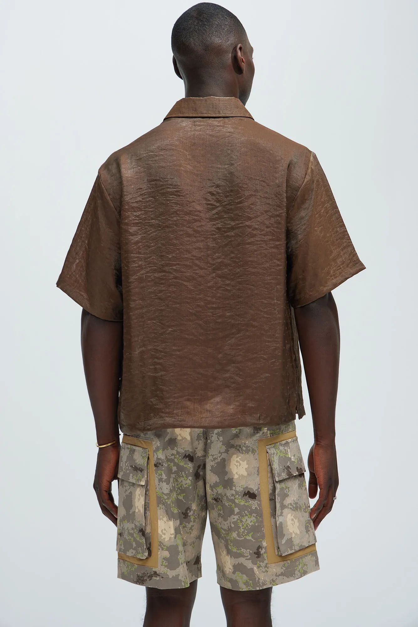 Prado Short Sleeve Shirt - Brown sold by Fashion Nova product image thumbnail 4