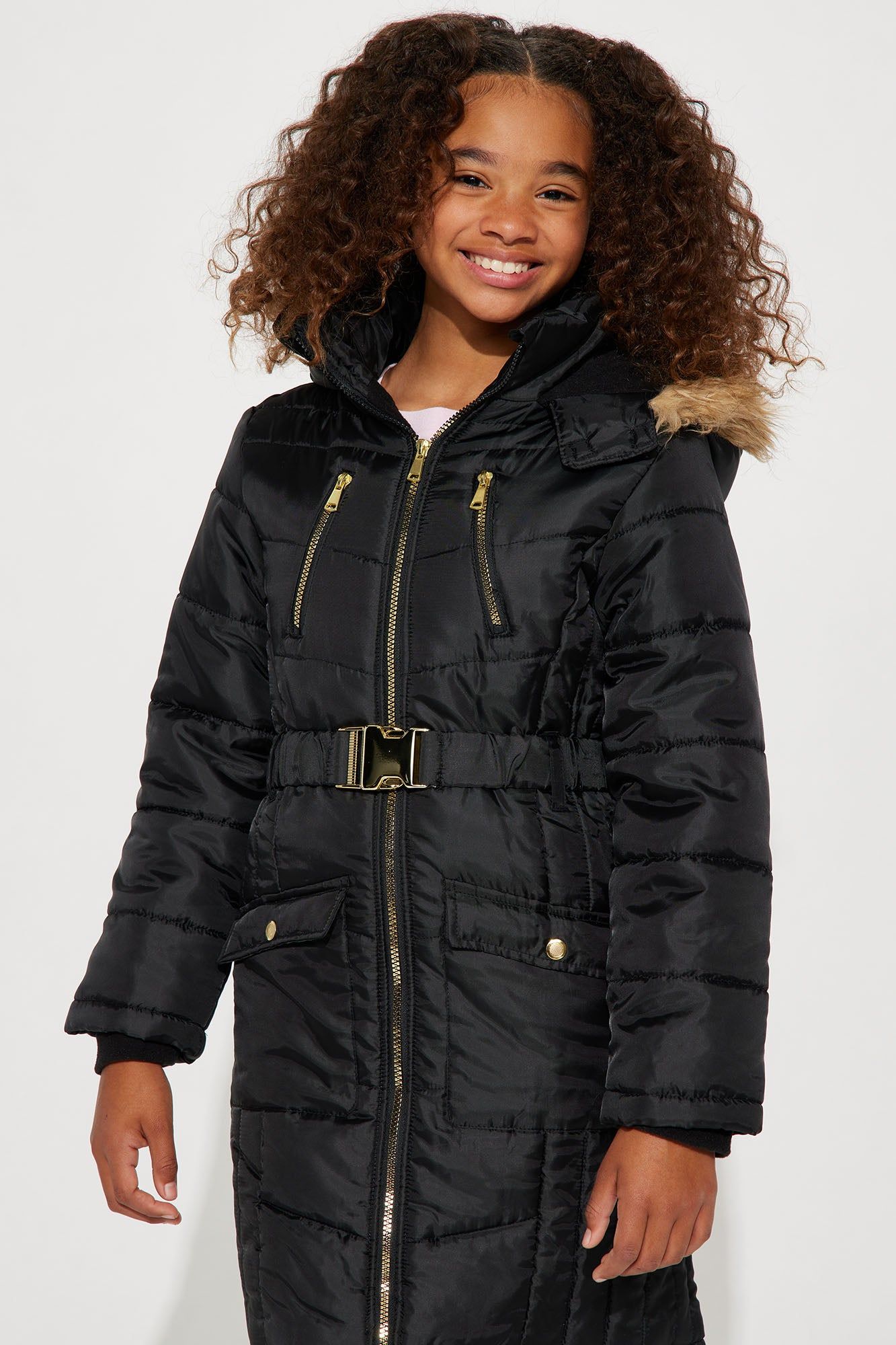 Mini Control The Weather Puffer Jacket - Black sold by Fashion Nova