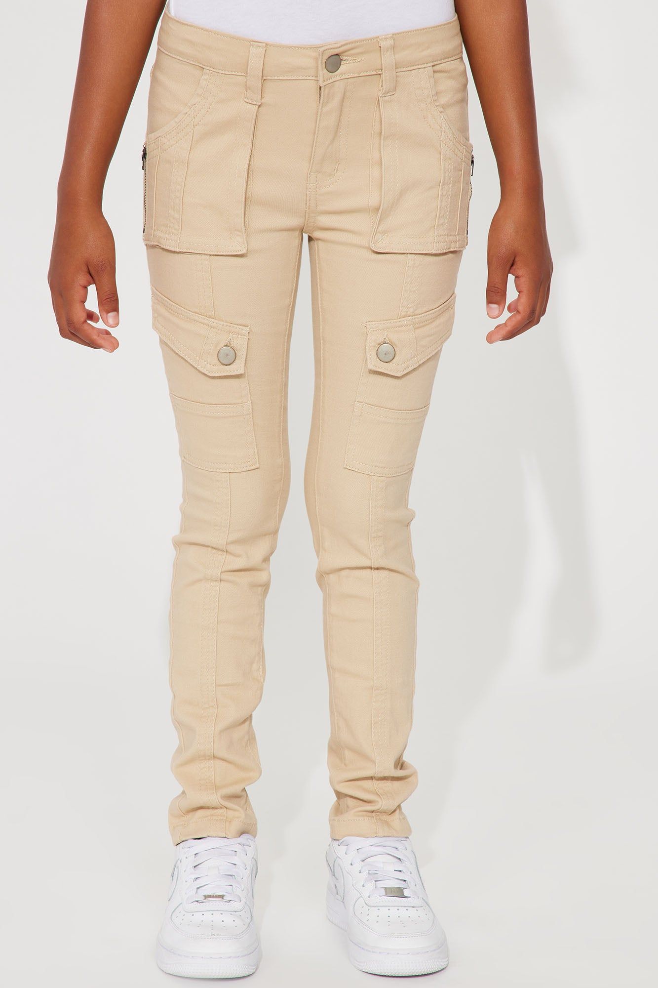 Mini Twill Skinny Cargo Pants - Khaki sold by Fashion Nova product image thumbnail 2
