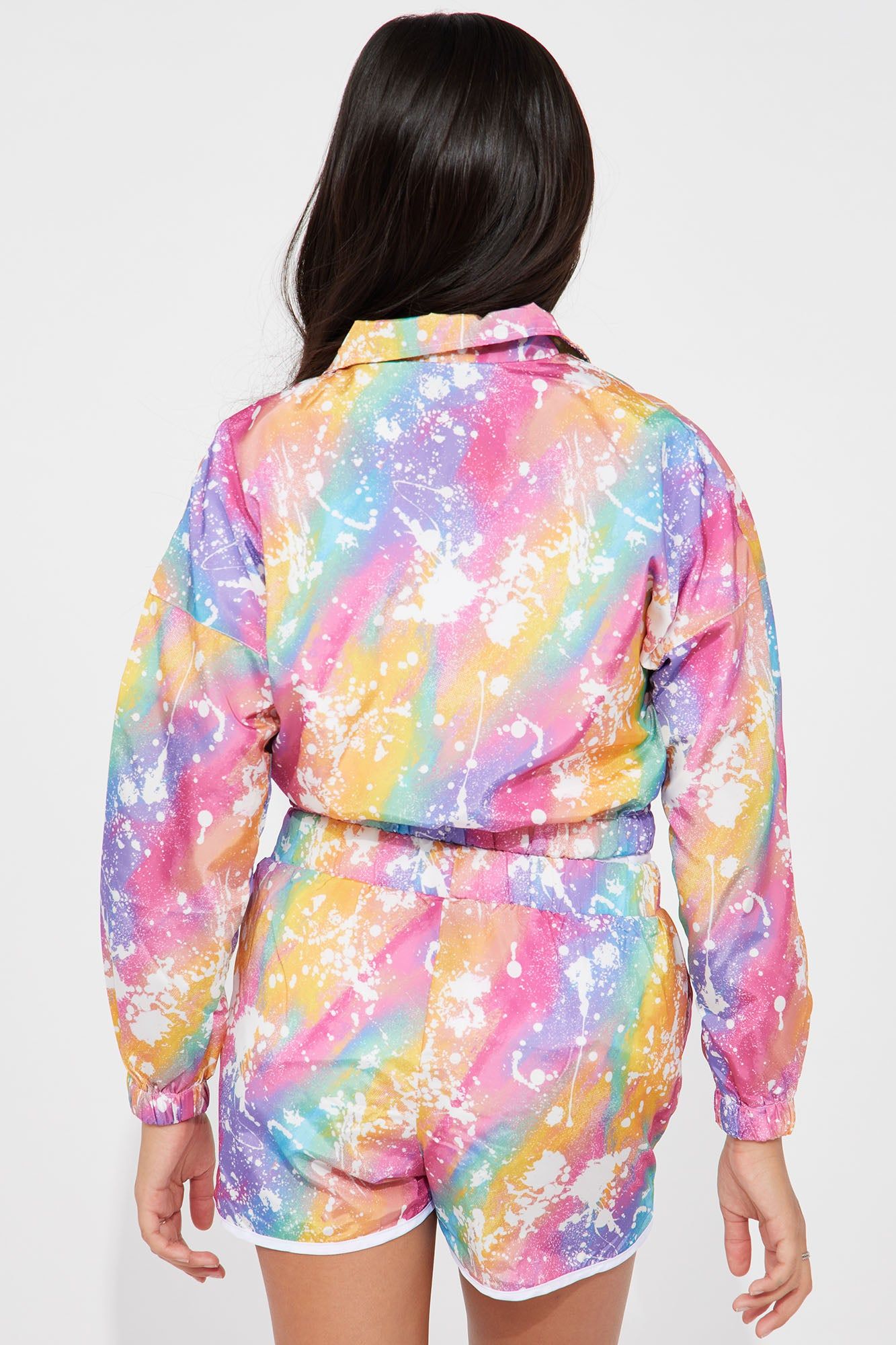 Mini Bright As Ever Windbreaker Short Set - Multi Color sold by Fashion Nova product image thumbnail 3