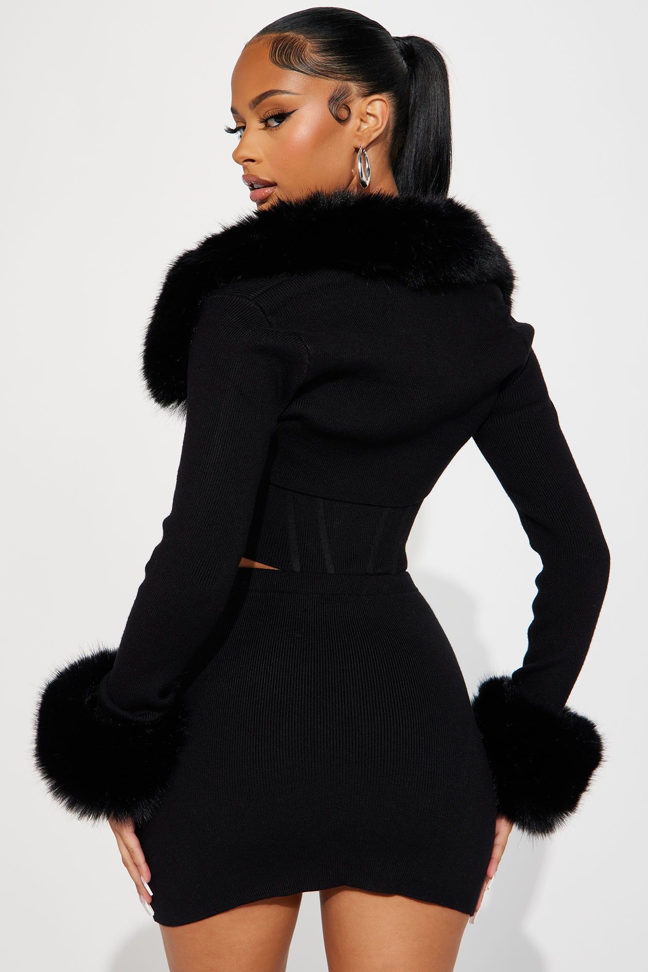 Sara 3 Piece Sweater Skirt Set - Black sold by Fashion Nova product image thumbnail 3