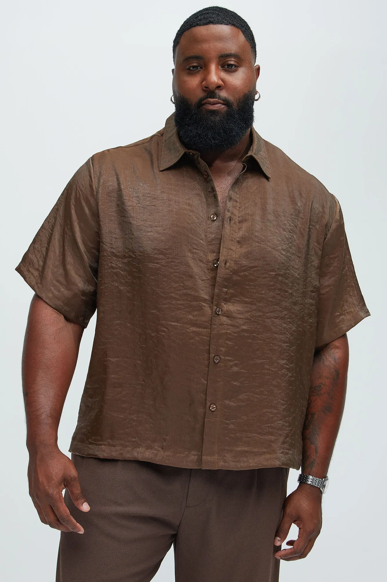 Prado Short Sleeve Shirt - Brown sold by Fashion Nova product image thumbnail 5