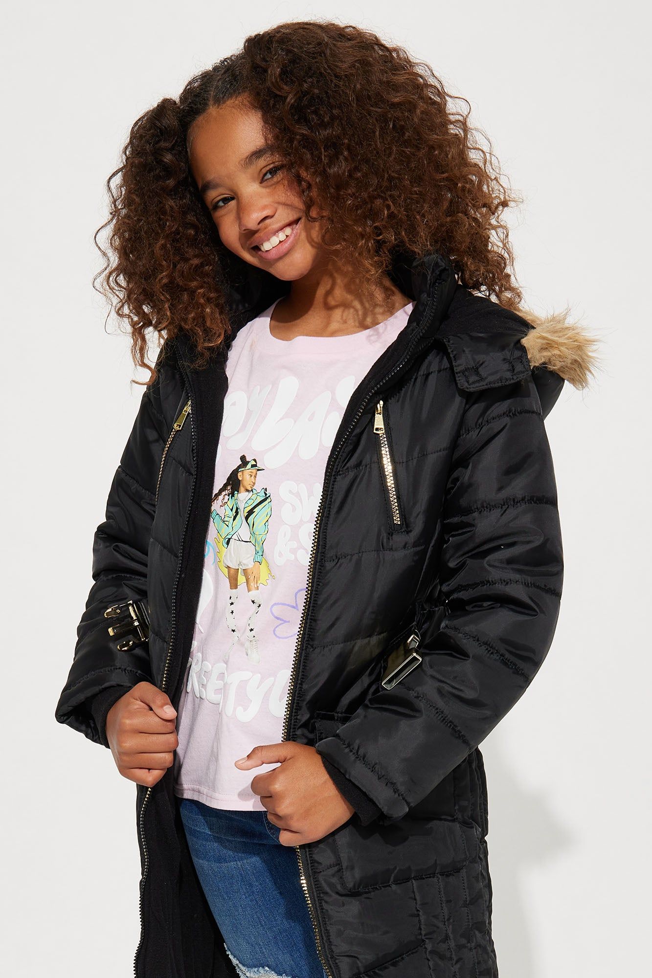 Mini Control The Weather Puffer Jacket - Black sold by Fashion Nova product image thumbnail 3