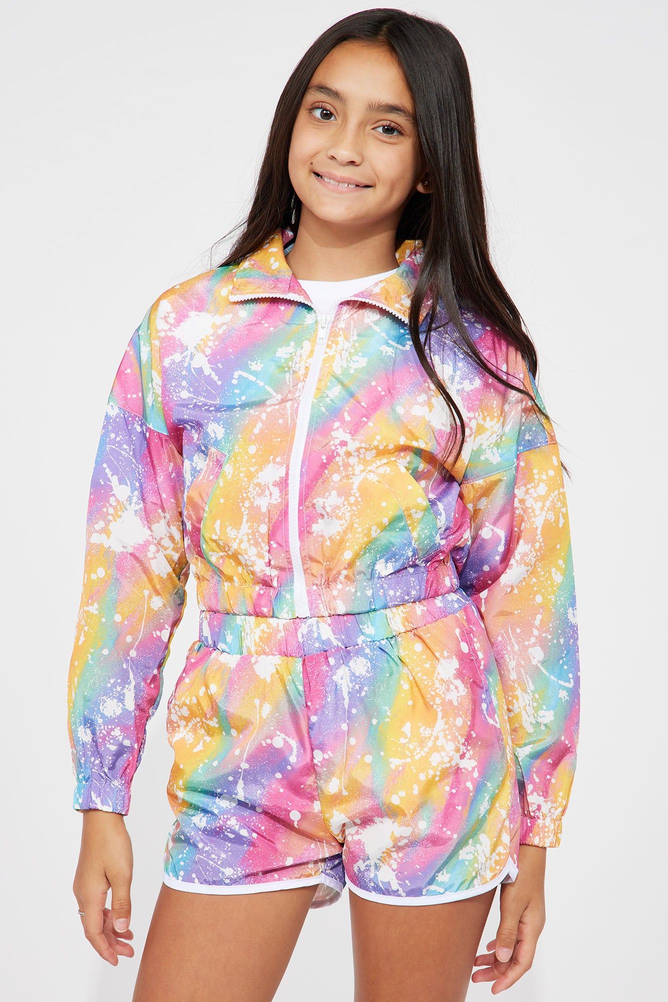 Mini Bright As Ever Windbreaker Short Set - Multi Color sold by Fashion Nova product image thumbnail 2