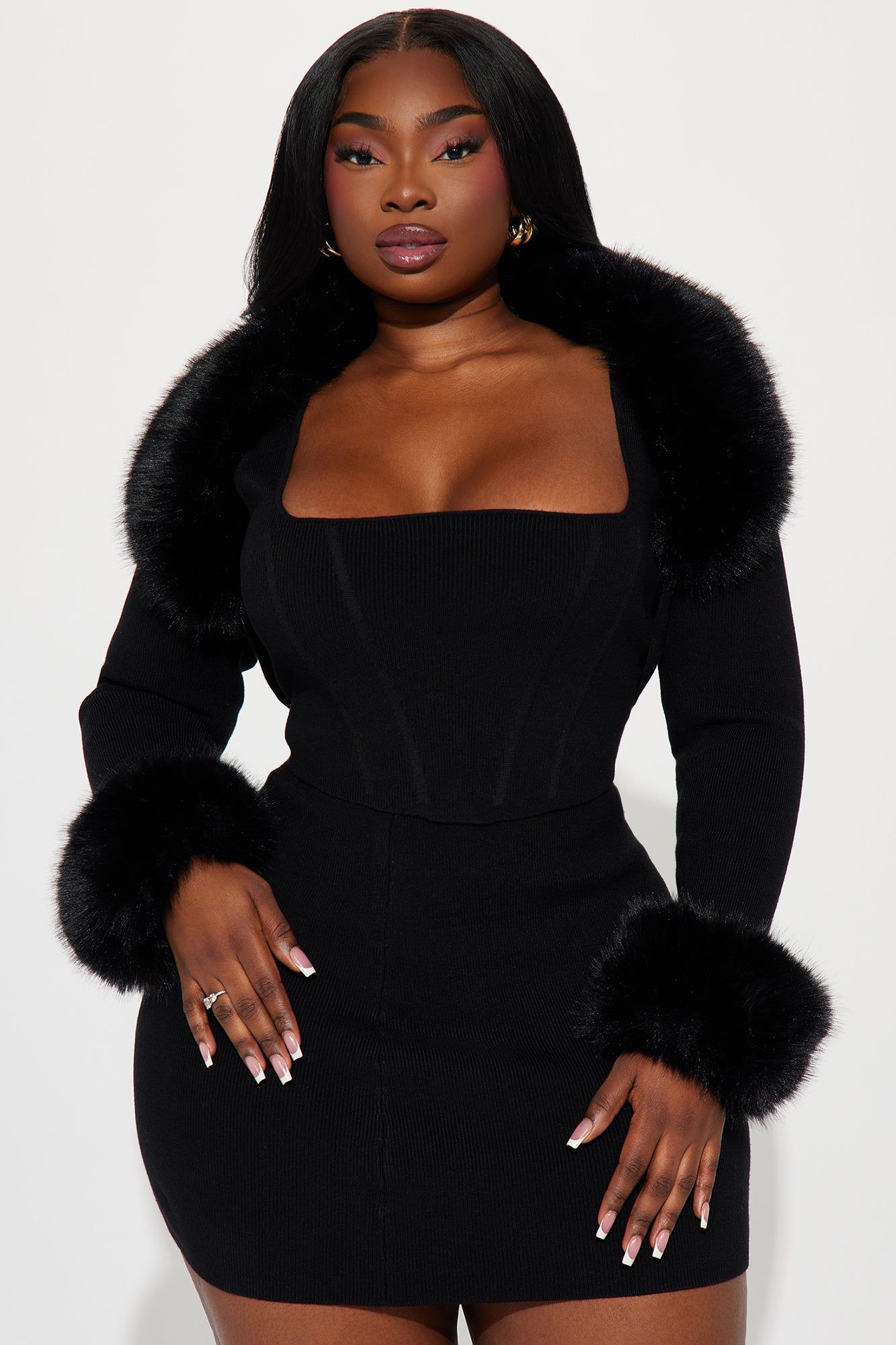 Sara 3 Piece Sweater Skirt Set - Black sold by Fashion Nova product image thumbnail 5