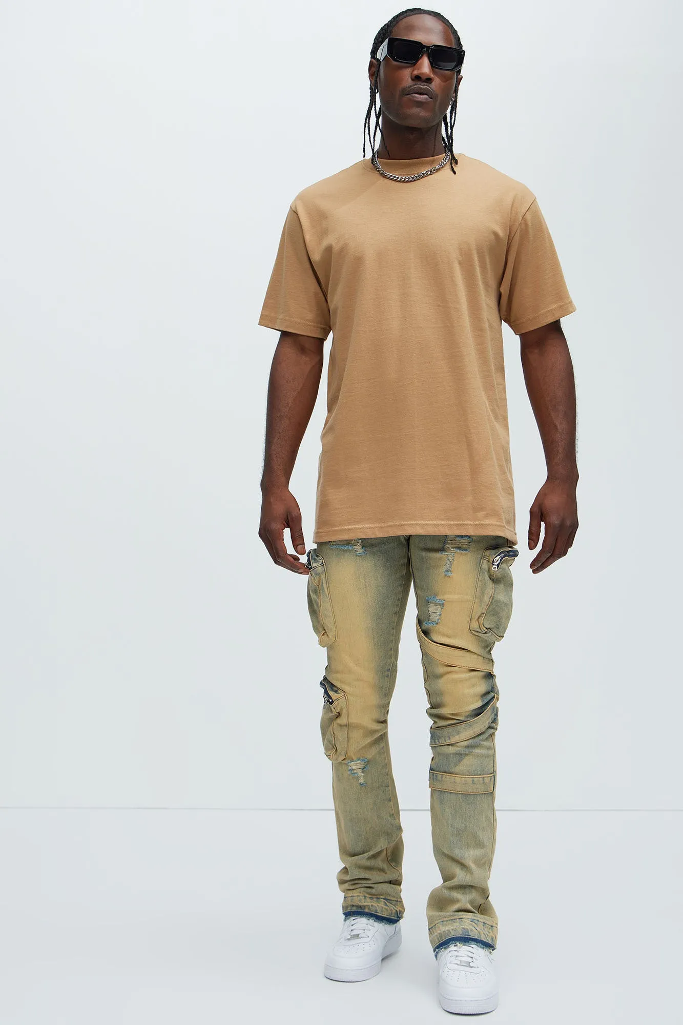 Find Out Cargo Flare Jeans - Vintage Wash sold by Fashion Nova product image thumbnail 2