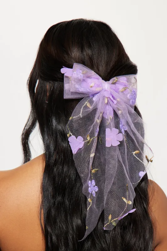Garden Party Hair Bow - Purple sold by Fashion Nova