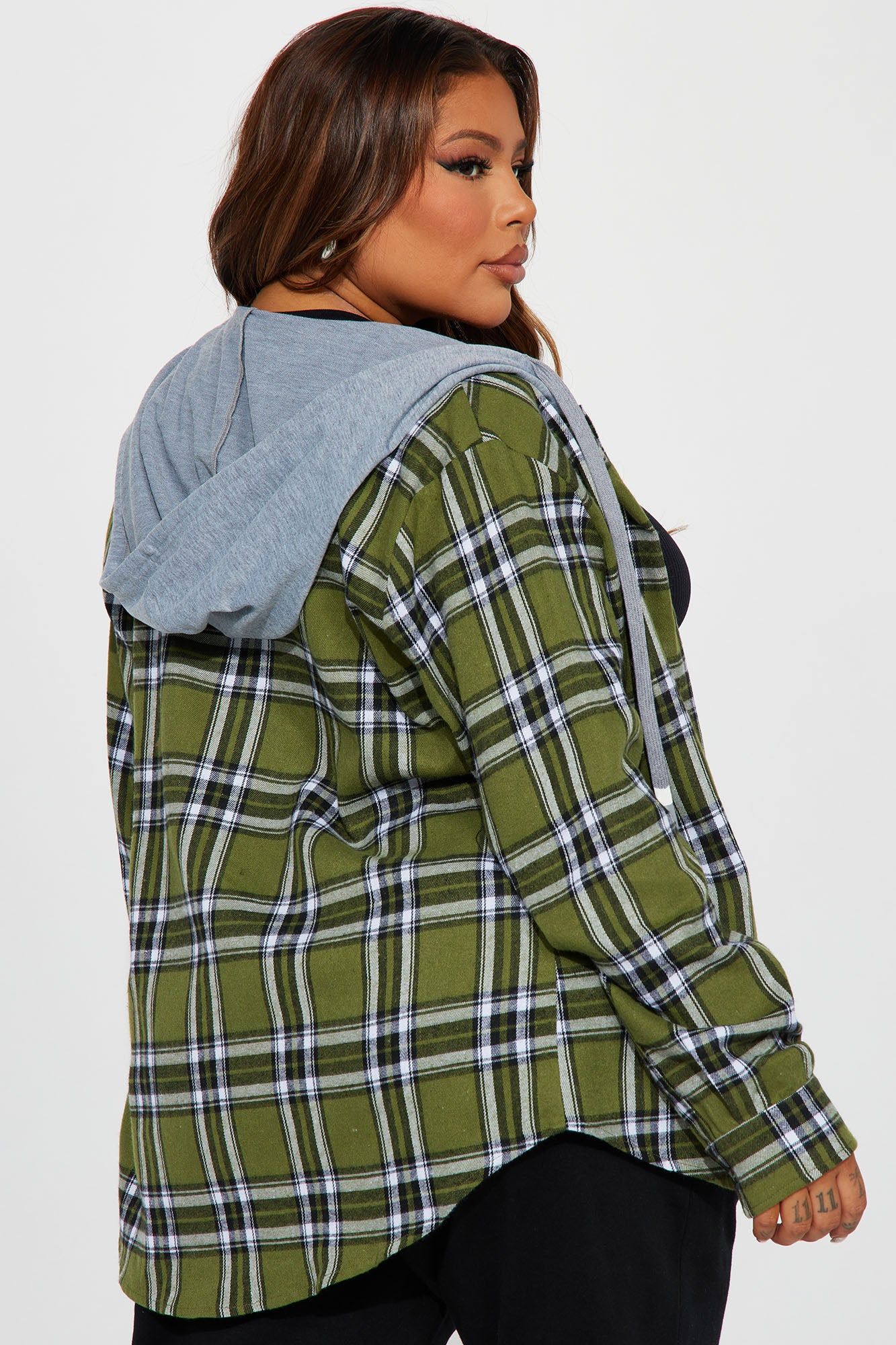 Stevie Plaid Shirt - Green/combo sold by Fashion Nova product image thumbnail 6