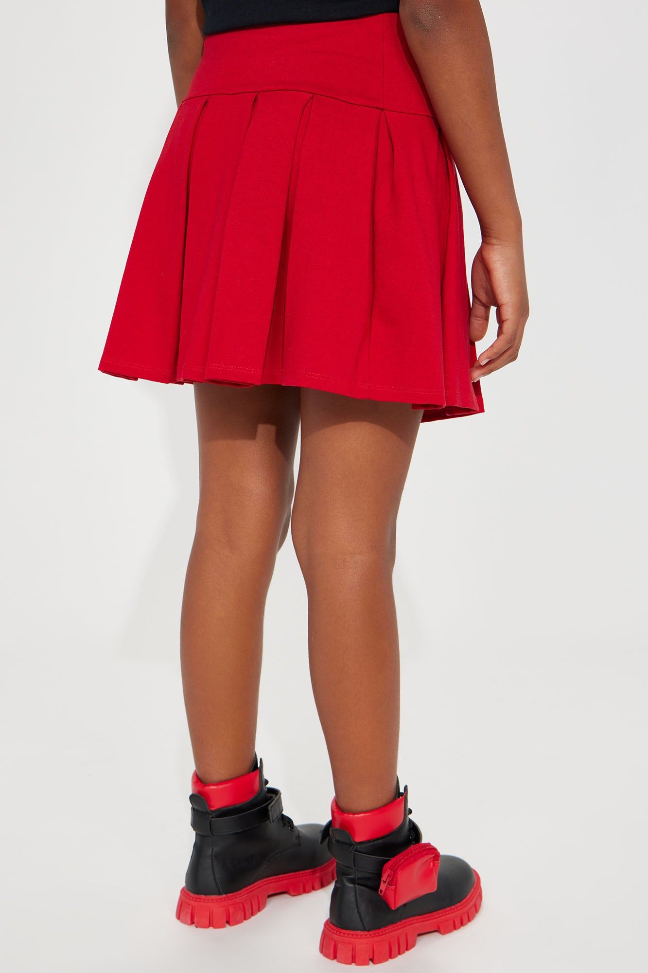 Mini Good Girl Pleated Skirt - Red sold by Fashion Nova product image thumbnail 3