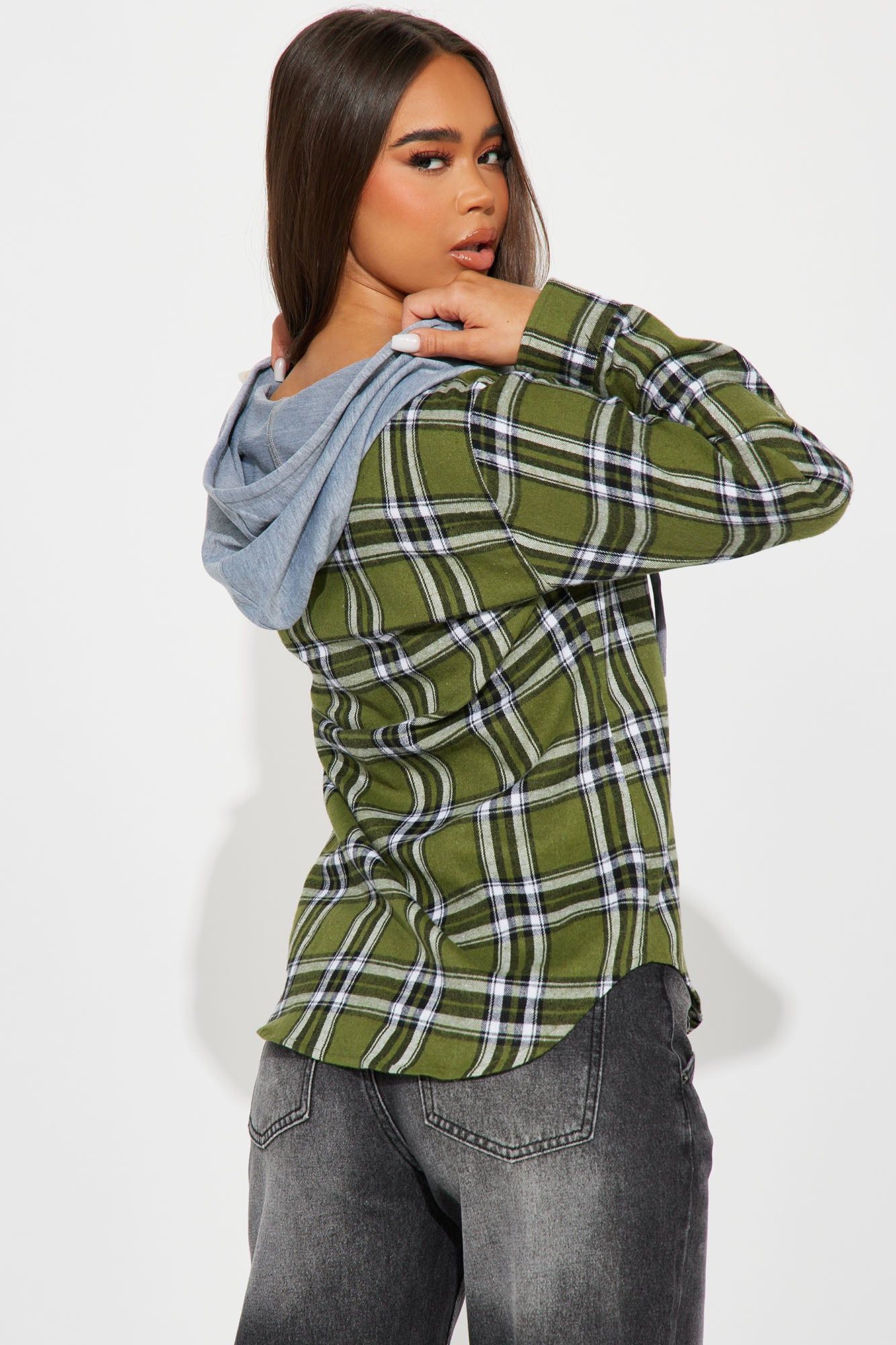 Stevie Plaid Shirt - Green/combo sold by Fashion Nova product image thumbnail 3