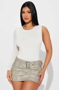 Finest Hour Backless Bodysuit - Ivory sold by Fashion Nova