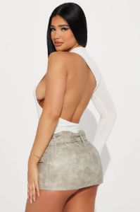 Finest Hour Backless Bodysuit - Ivory sold by Fashion Nova