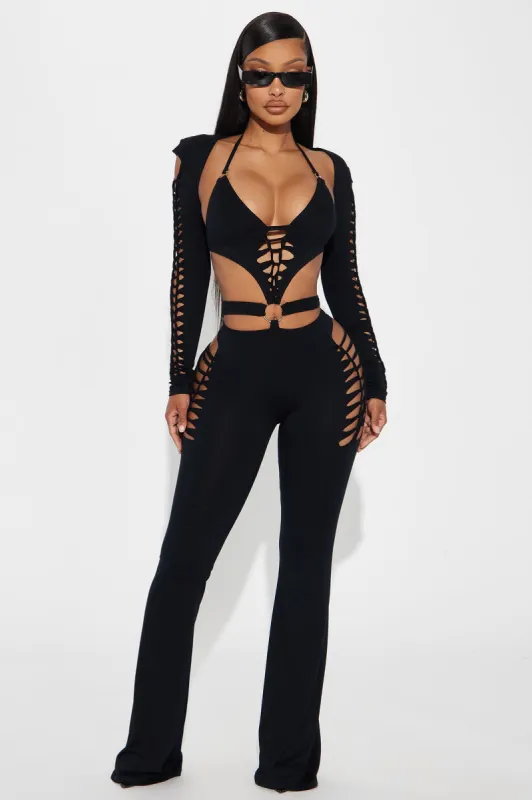 Five Star Jumpsuit - Black sold by Fashion Nova