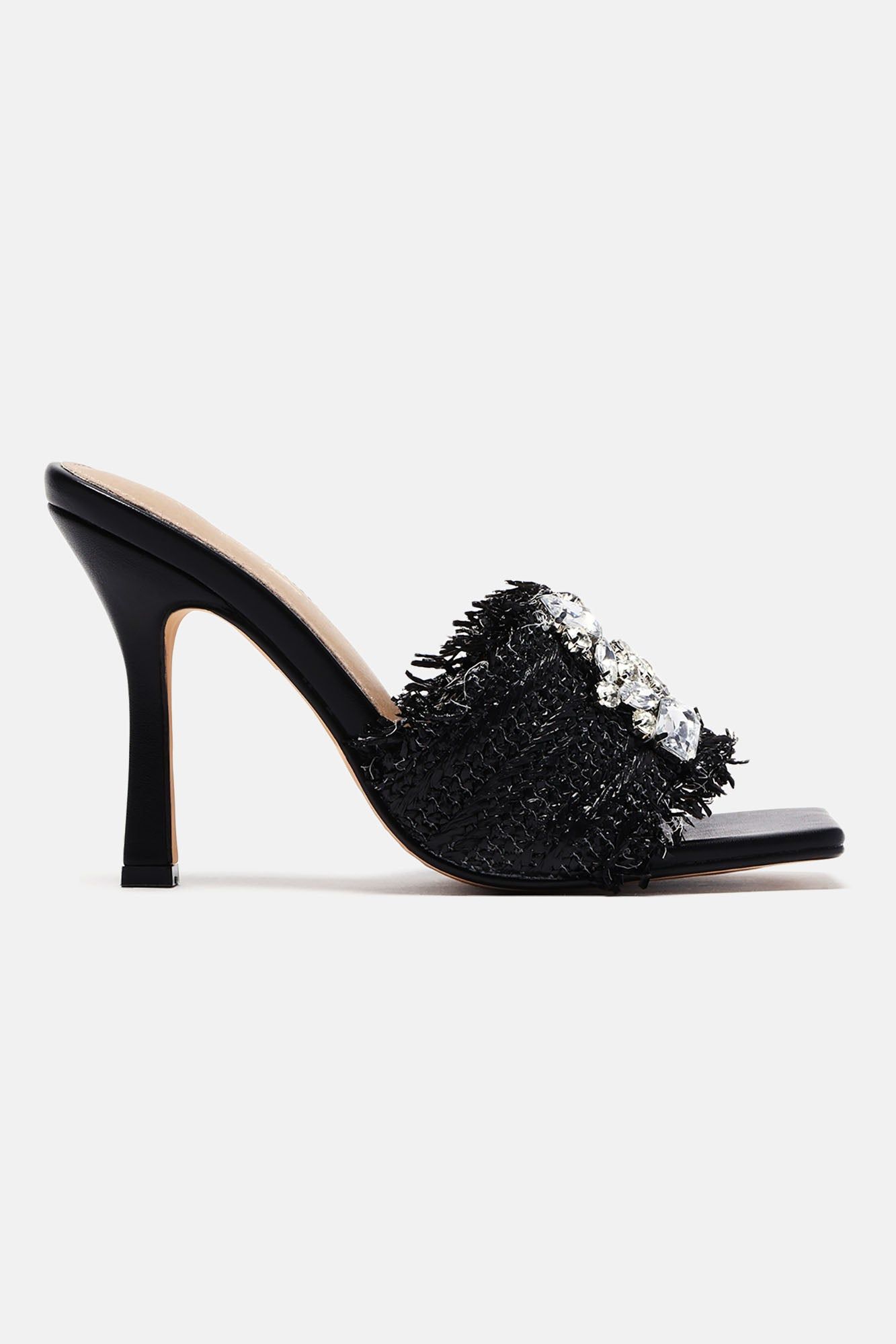 Giving Me Looks Embellished Mules - Black sold by Fashion Nova product image thumbnail 4