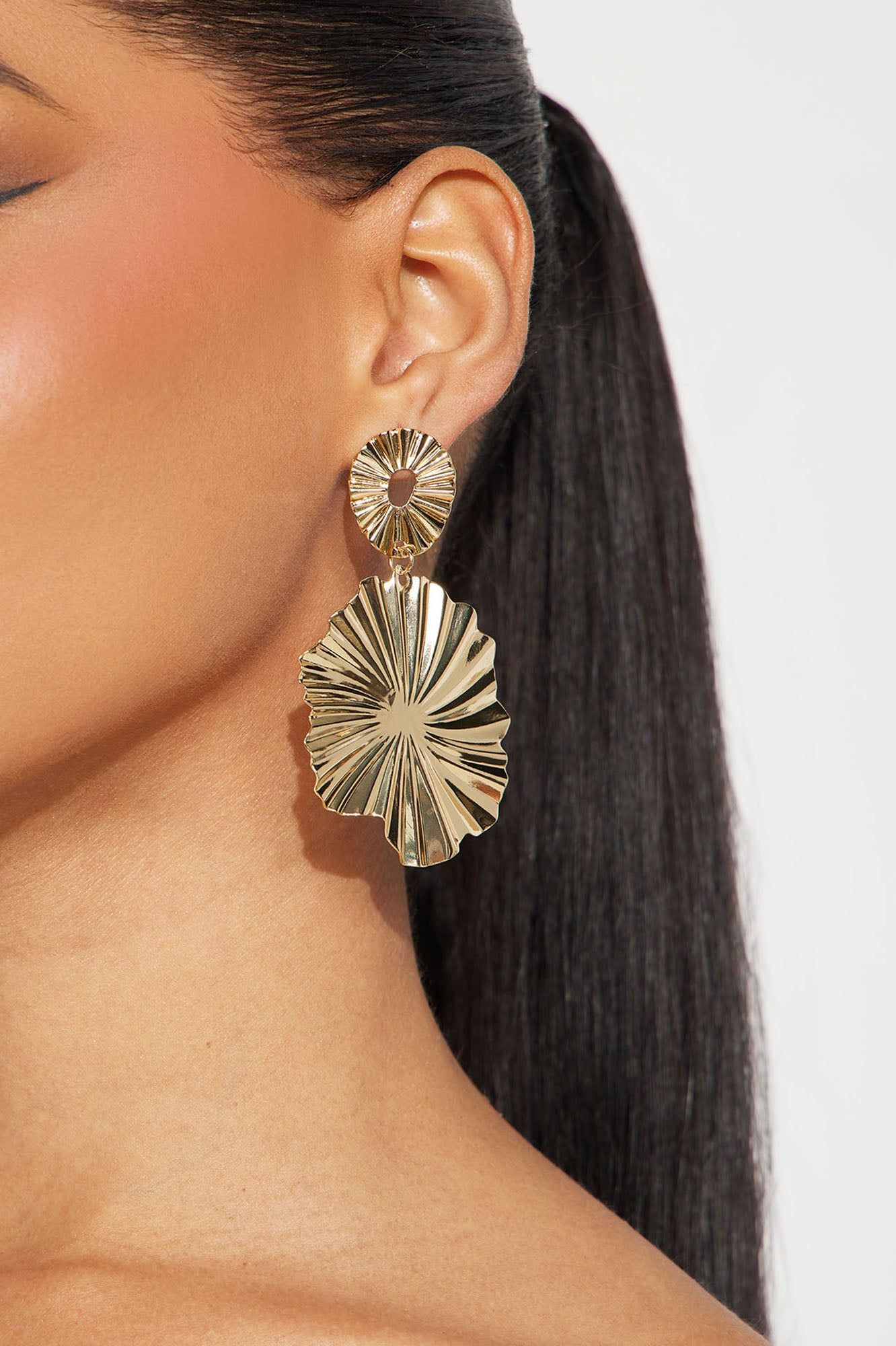 Dream Realm Drop Earrings - Gold sold by Fashion Nova