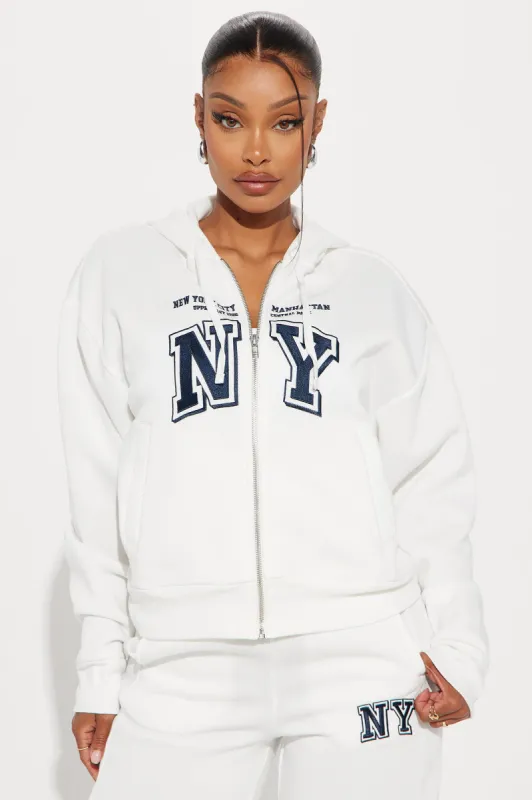 Upper East Side New York Hoodie - White sold by Fashion Nova