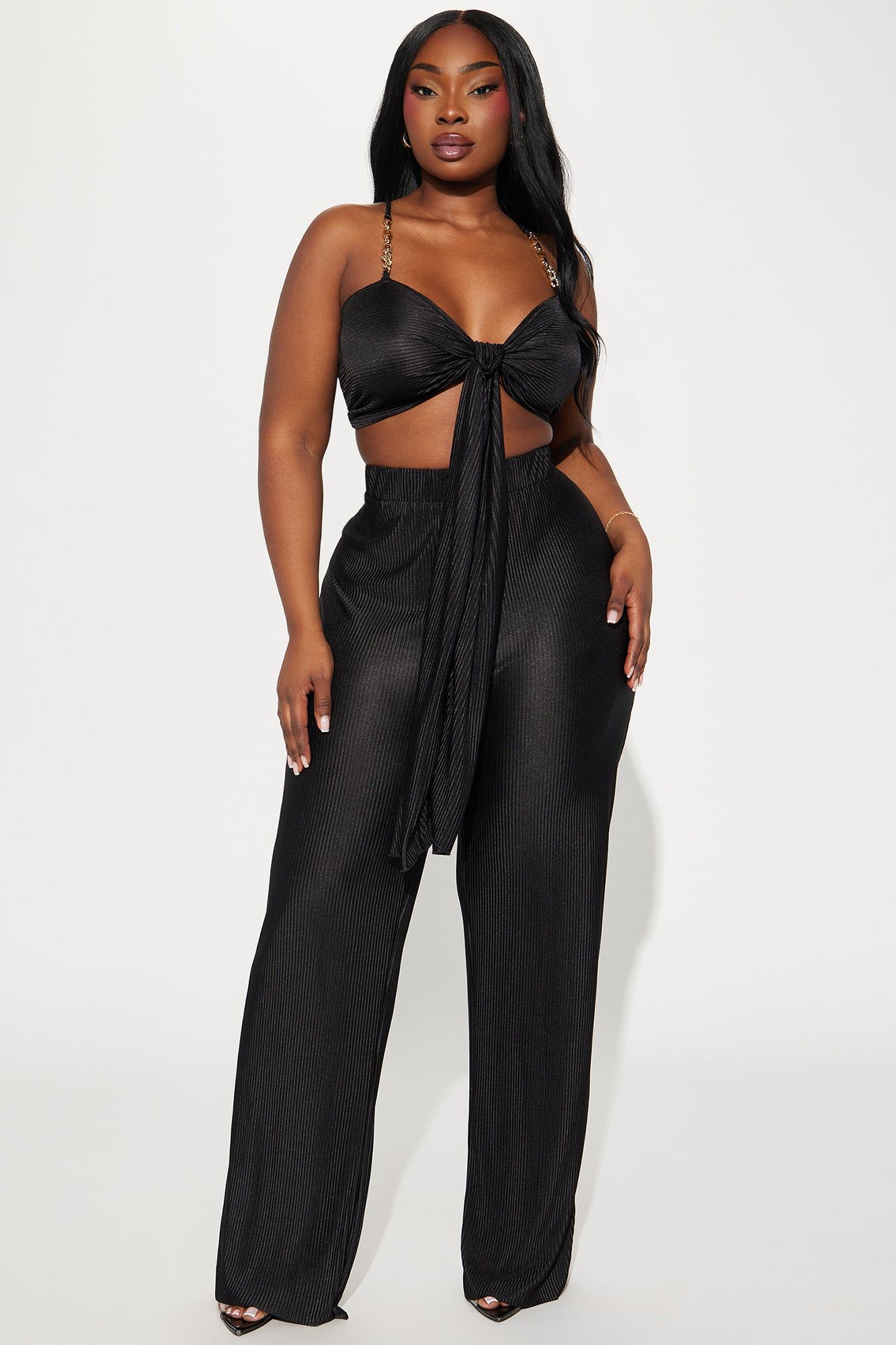 Royal Fantasies Plisse Pant Set - Black sold by Fashion Nova product image thumbnail 5