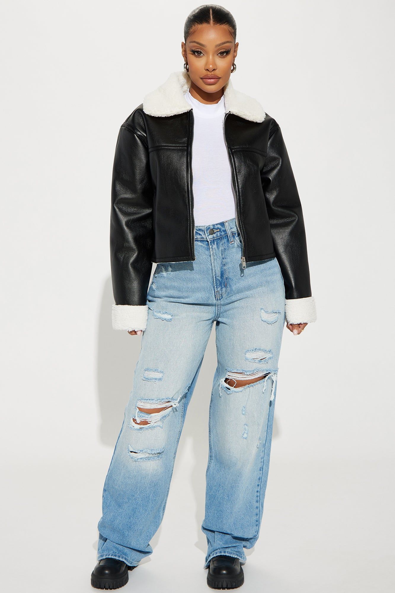 Downtown Girl Bomber Jacket - Black sold by Fashion Nova product image thumbnail 2
