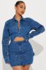 Sweet Escape Denim Skirt Set - Medium Wash sold by Fashion Nova