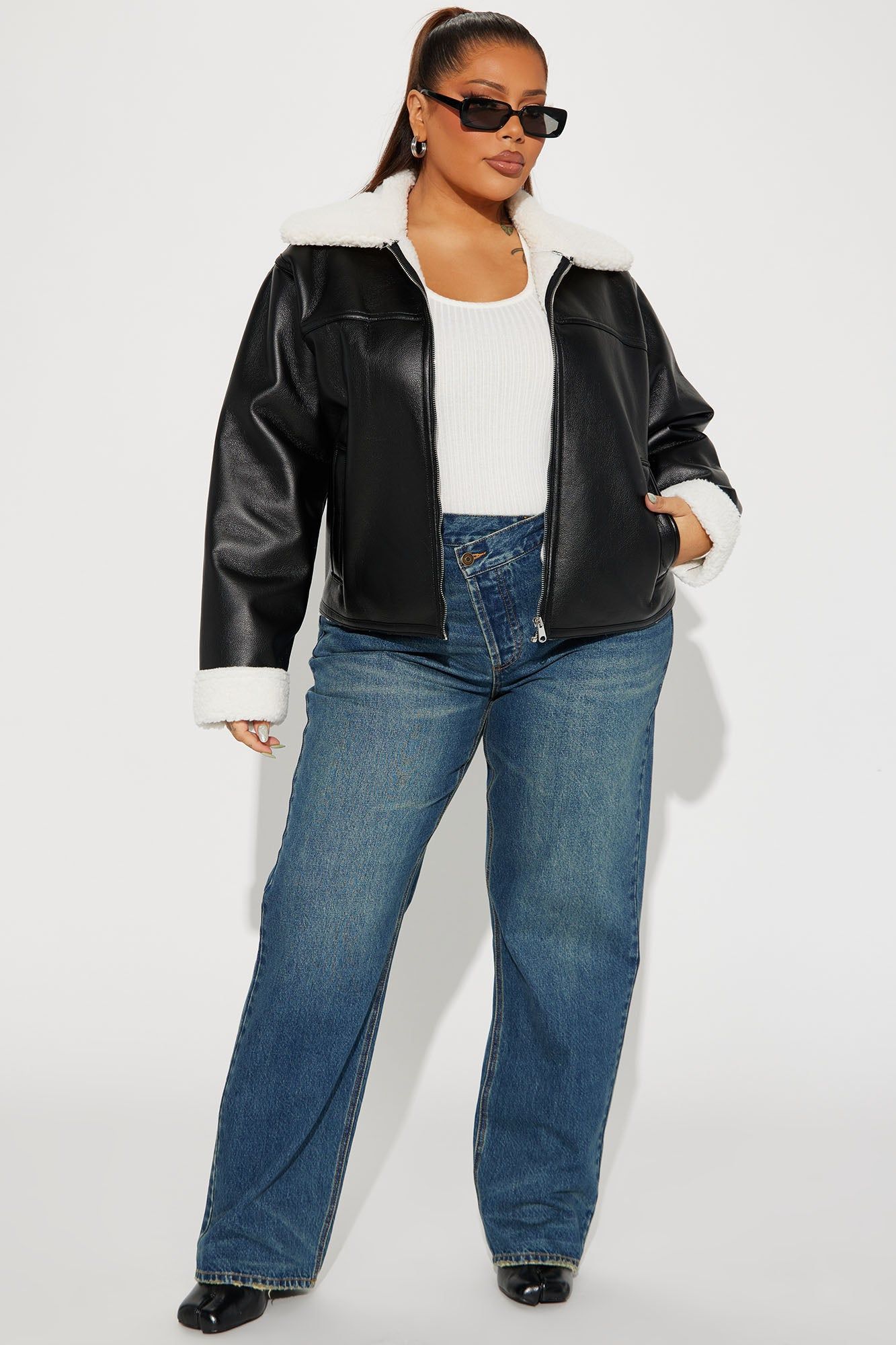 Downtown Girl Bomber Jacket - Black sold by Fashion Nova product image thumbnail 5