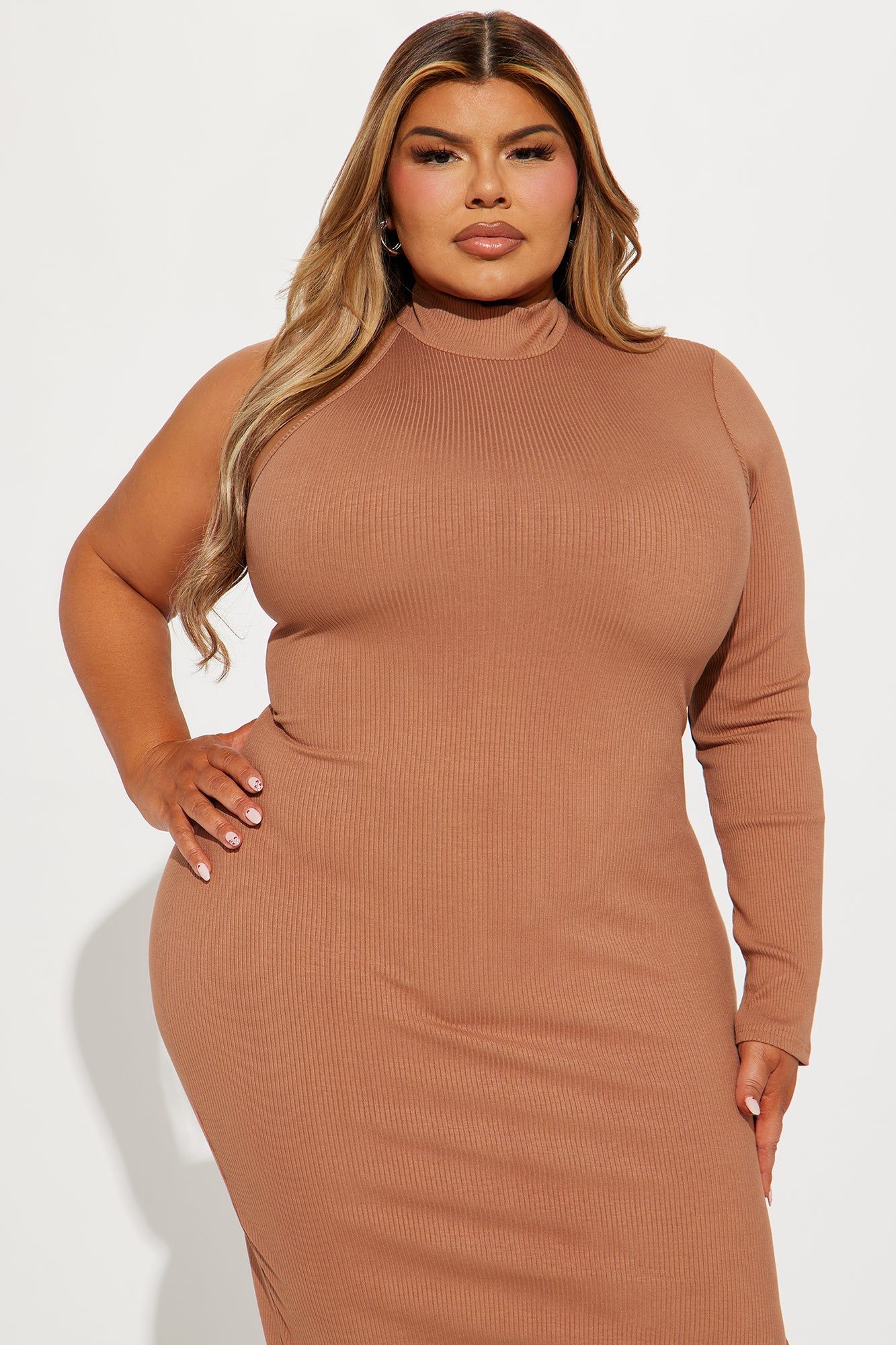 Ayana Snatched Maxi Dress - Nude sold by Fashion Nova product image thumbnail 5