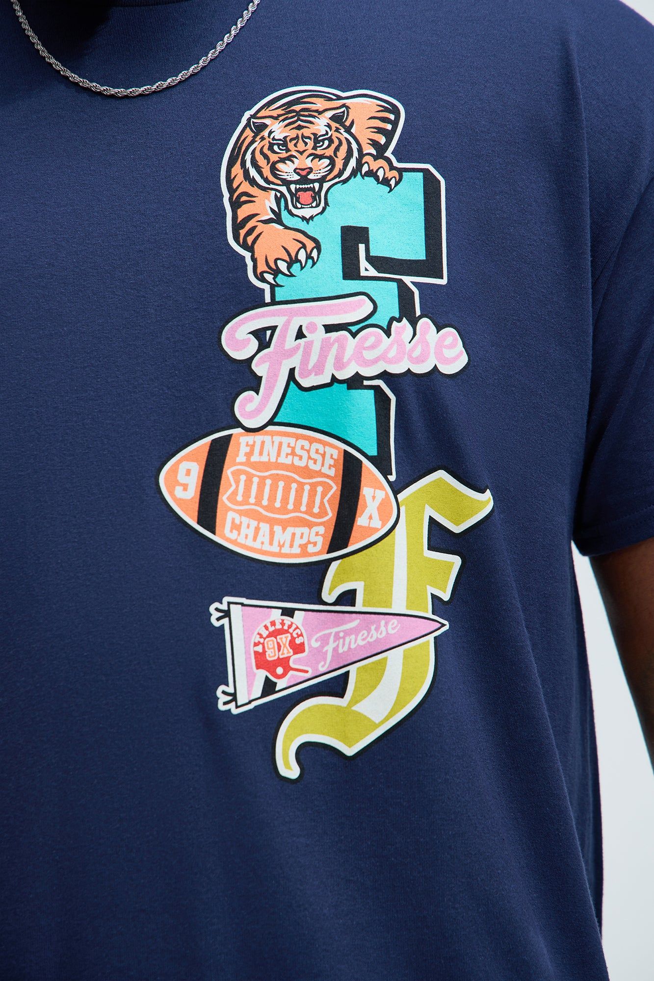 Finesse Champs 199X Short Sleeve Tee - Navy sold by Fashion Nova product image thumbnail 5