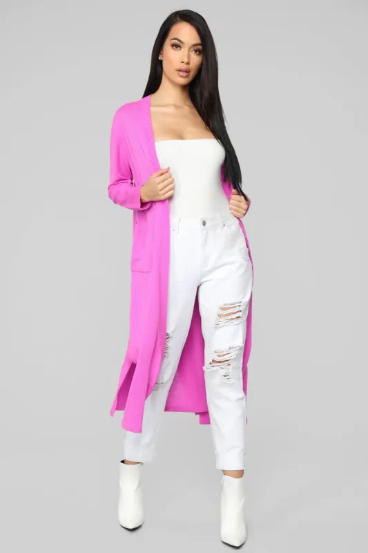 Crew Love Cardigan - Neon Pink sold by Fashion Nova
