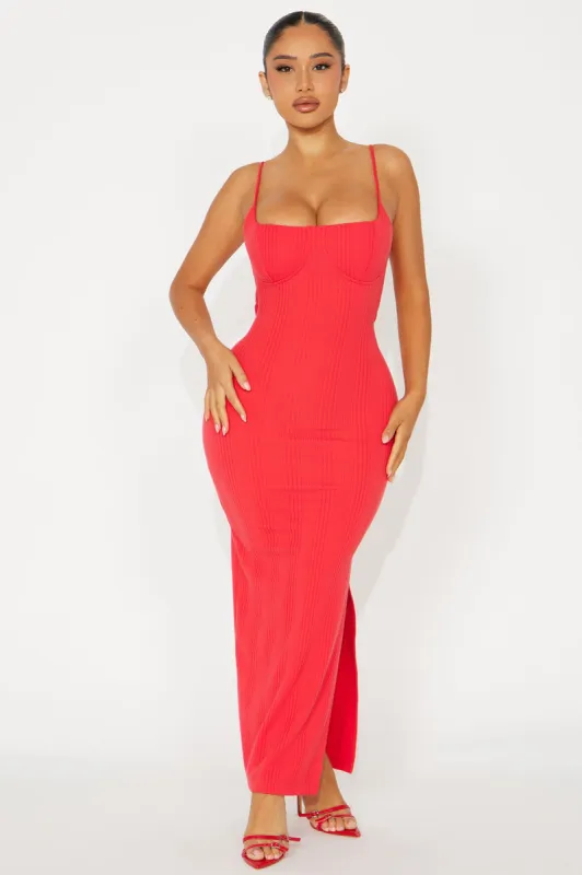 Always On My Mind Maxi Dress - Red sold by Fashion Nova