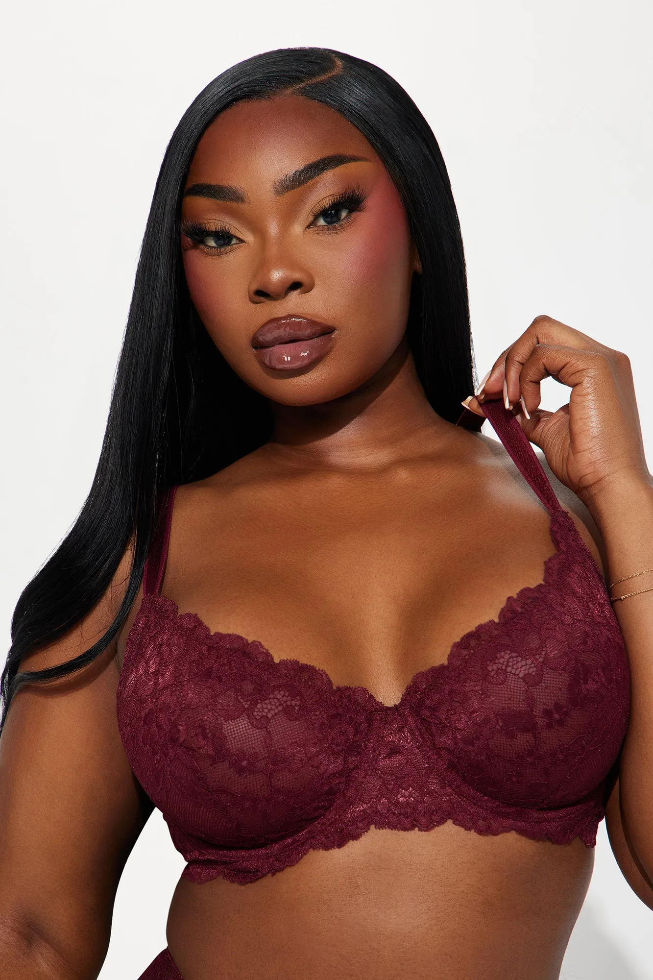 Nova Lace Unlined Bra - Wine sold by Fashion Nova product image thumbnail 4