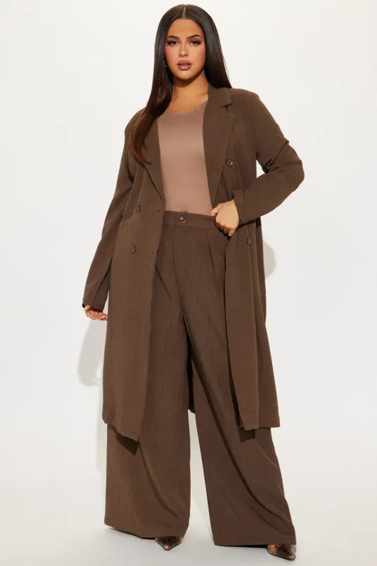 Thinking Of You Trench - Chocolate sold by Fashion Nova