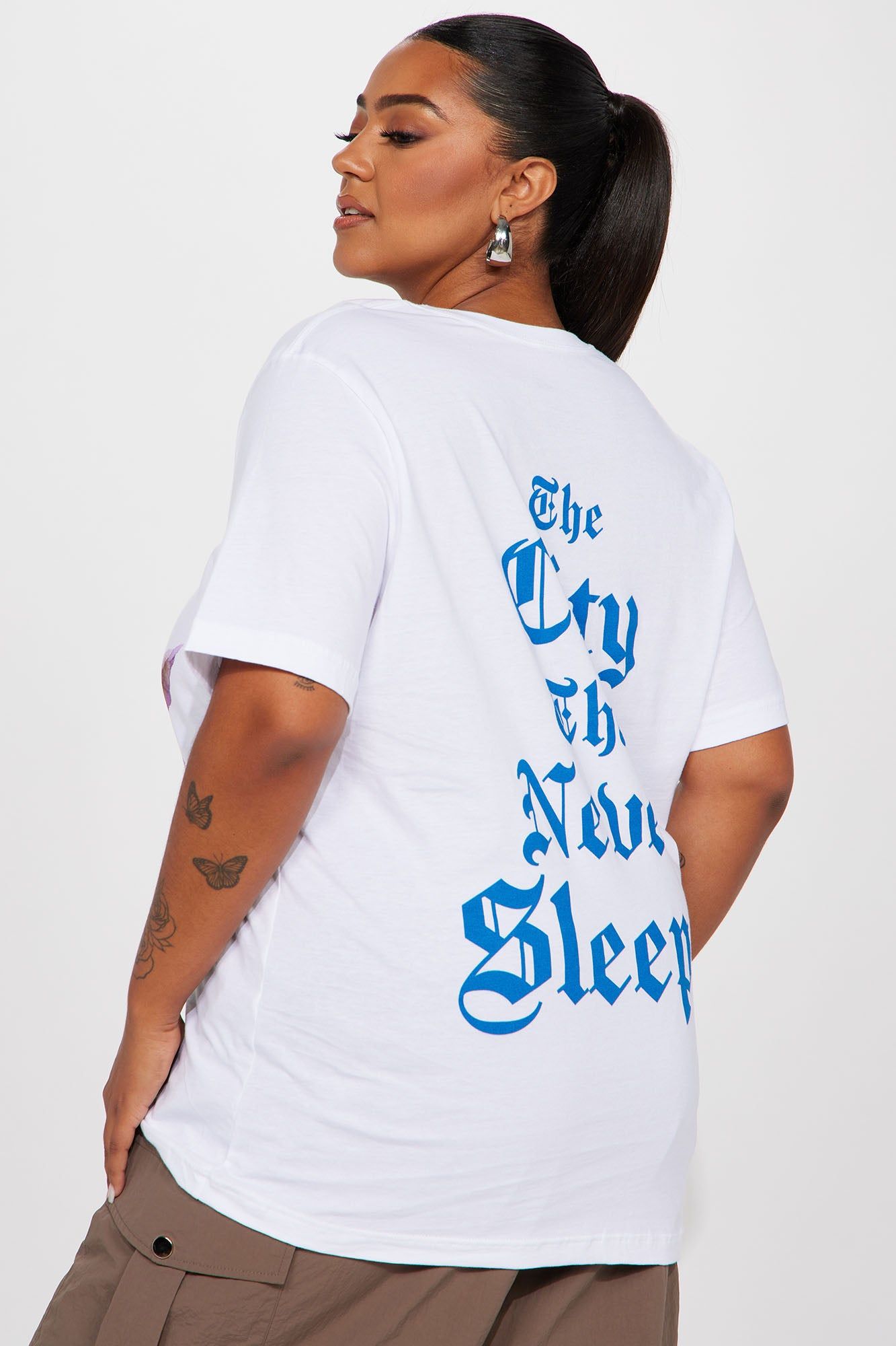The City Never Sleeps NY Graphic Tee - White sold by Fashion Nova product image thumbnail 8