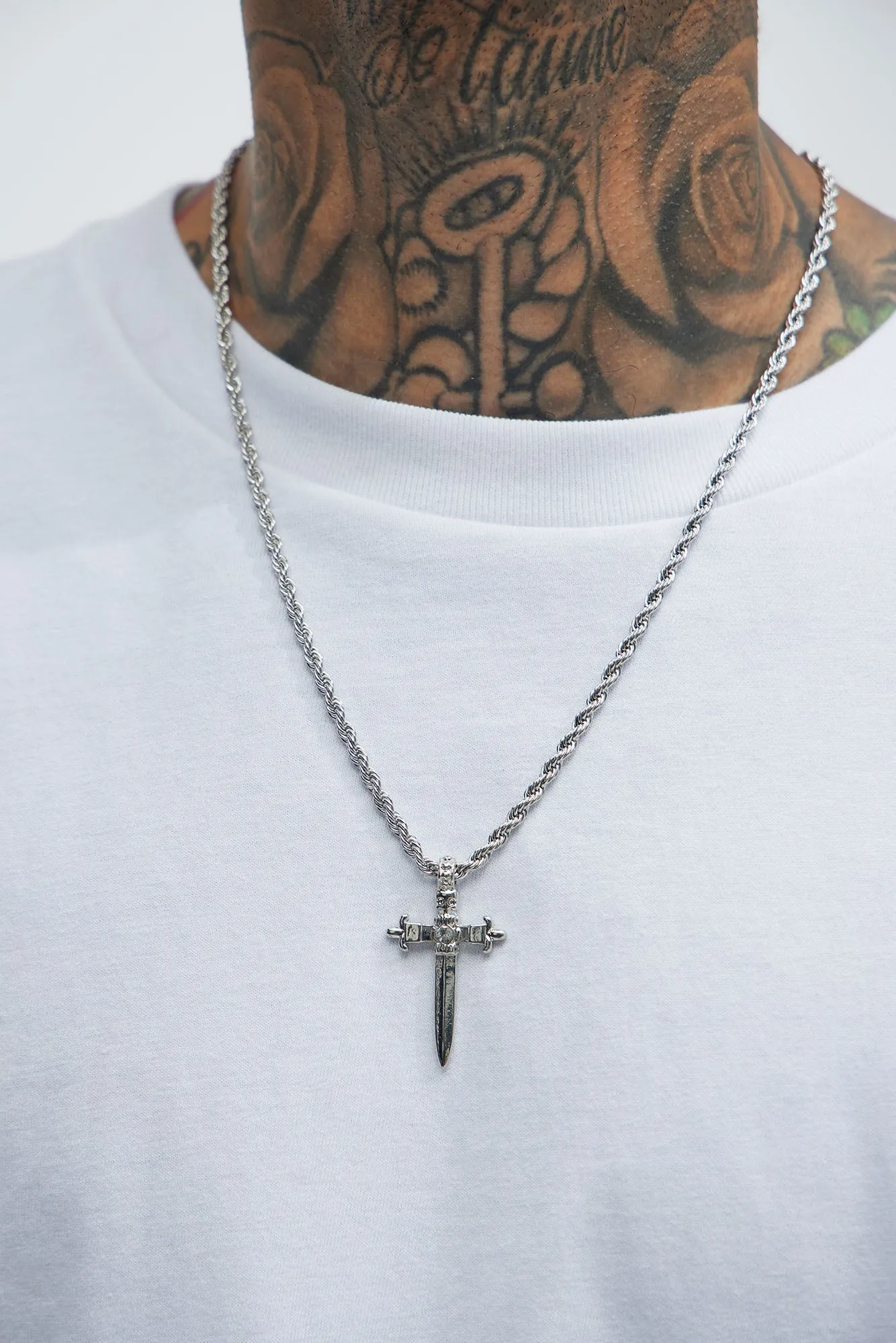 Dagger Necklace - Silver sold by Fashion Nova