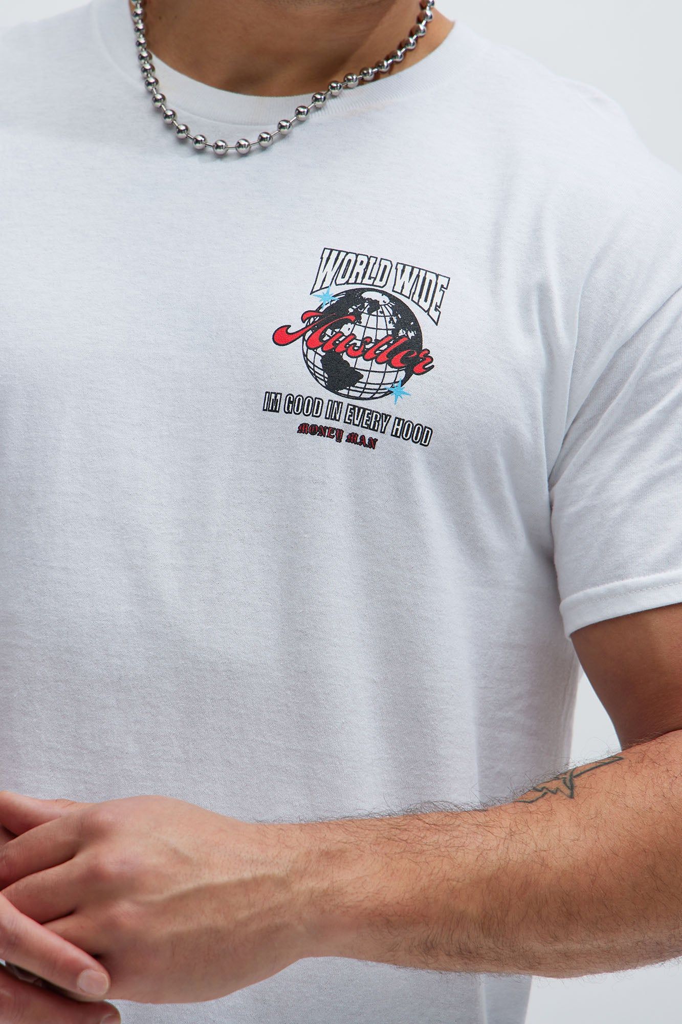 Ask About Me Short Sleeve Tee - White sold by Fashion Nova product image thumbnail 3