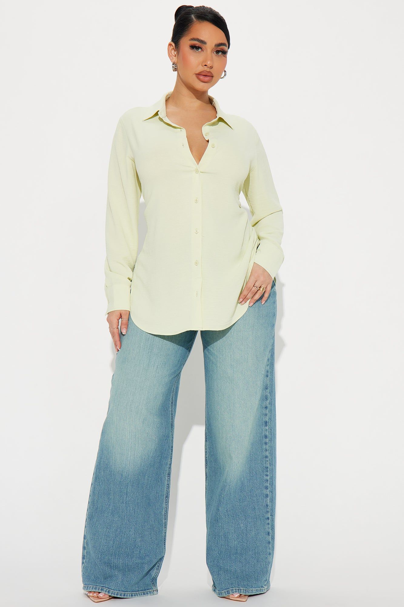 Long Live Linen Shirt - Green sold by Fashion Nova product image thumbnail 2