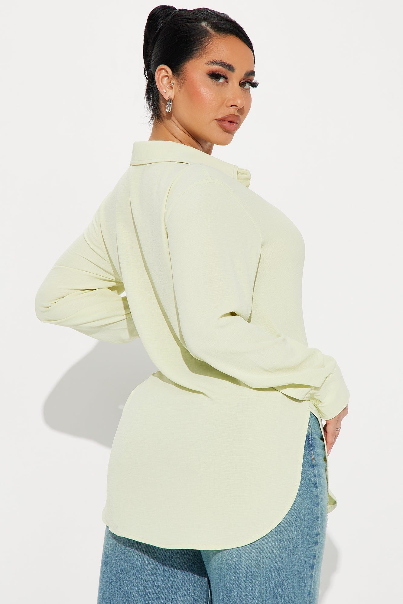 Long Live Linen Shirt - Green sold by Fashion Nova product image thumbnail 3