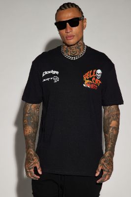 Dodge SRT Hellcat Graphic Short Sleeve Tee - Black sold by Fashion Nova