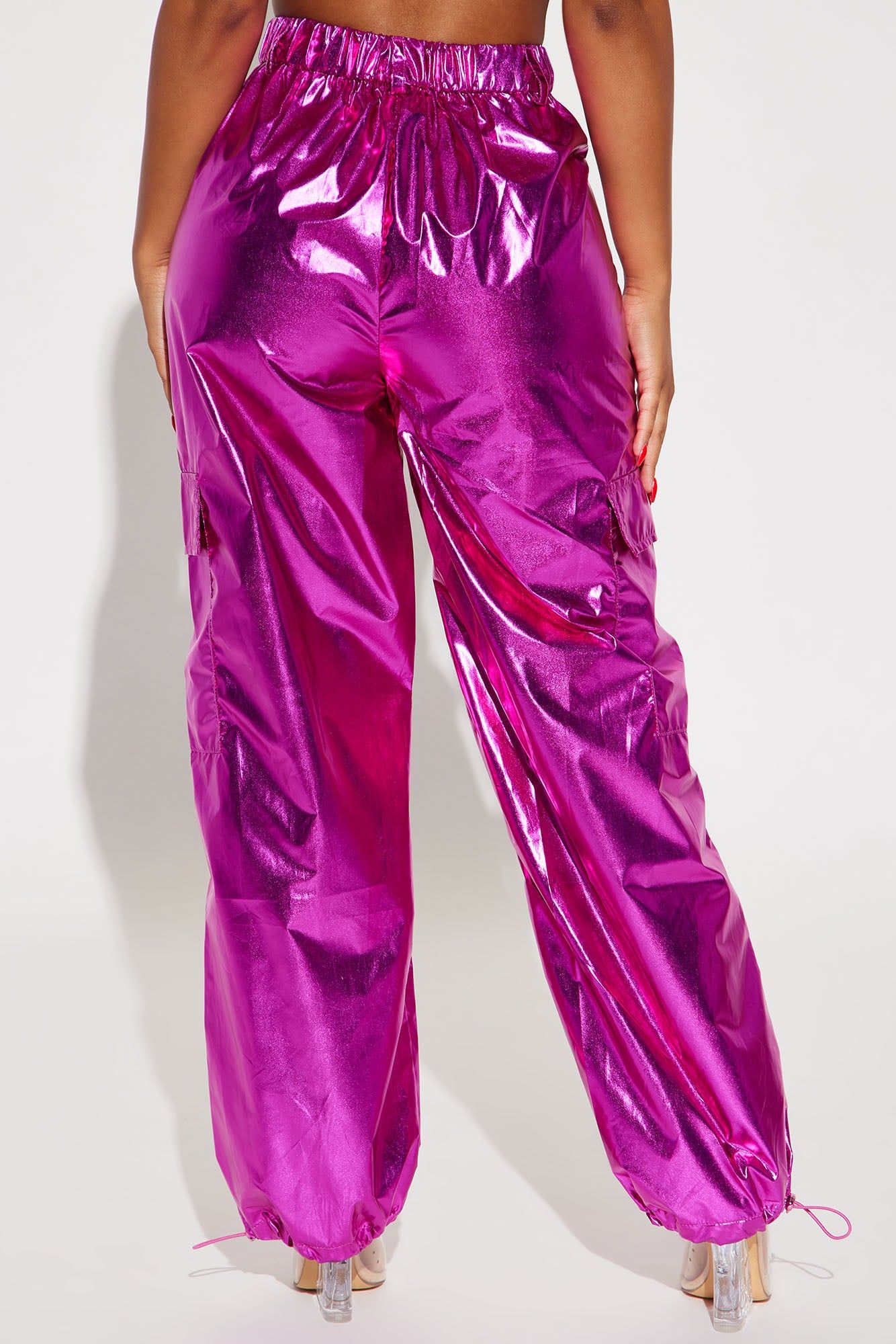 Light My Fire Metallic Cargo Jogger - Pink sold by Fashion Nova product image thumbnail 3