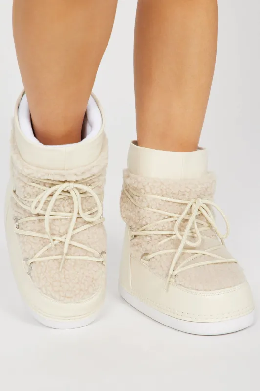 Maybe For You Flat Boots - Ivory sold by Fashion Nova